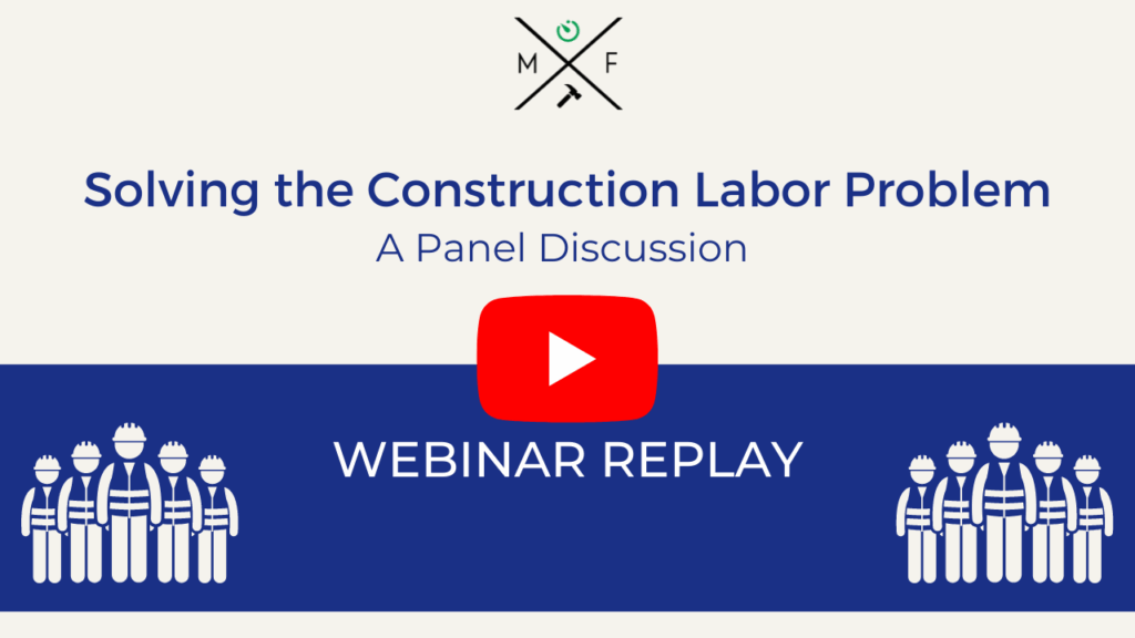 Construction Labor Problem Webinar YouTube Thumbnail Play Button